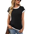 thumbnail image 1 of T-shirts à Manches Courtes pour Femmes Noir P, 1 of 7