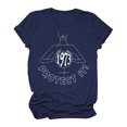 thumbnail image 2 of Pompotops T-Shirt Décontracté à Manches Courtes pour Femmes avec Imprimé Lettre, 2 of 6