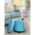 thumbnail image 4 of Convenience Concepts Designs4Comfort Round Storage Ottoman in Sea Foam, 4 of 9
