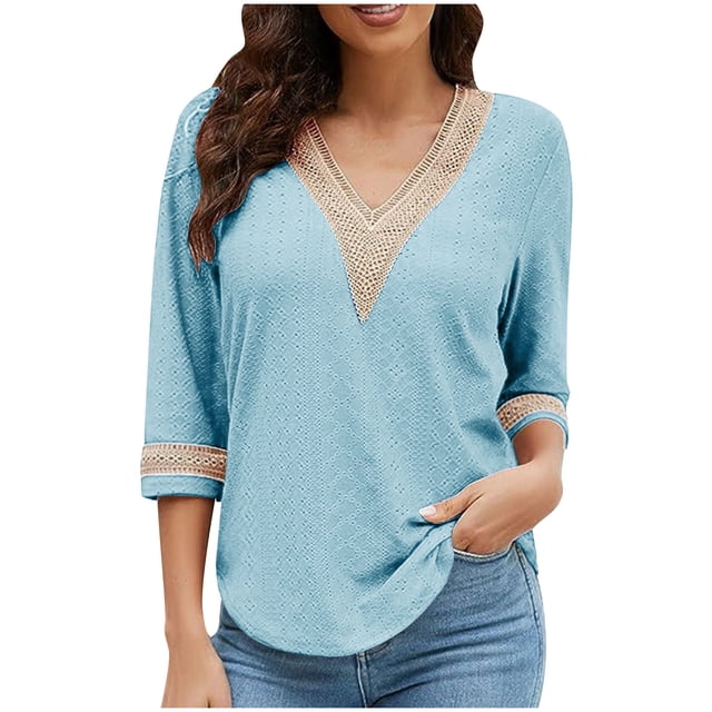 HVOBTTY Womens Long Sleeve Comfty Shirts, Womens Casual Solid Suit Jacket Light Blue, XXXL