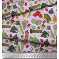 thumbnail image 2 of Soimoi Rayon Fabric Dot & Mix Vegetable Print Sewing Fabric Yard 42 Inch Wide, 2 of 3