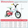 thumbnail image 3 of Costway 12" Kids Bike with Adjustable Saddle Handlebar Removable Training Wheels Handbrake Red, 3 of 10
