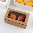 thumbnail image 2 of AKEGAMN 2/4/6 Pcs Gobelet en Papier Boîte d'Emballage pour Gâteau Boîte d'Emballage Kraft Gobelet Mafen en Papier Boîte à Gâteau Boîte à Tarte aux Oeufs Son, 2 of 5