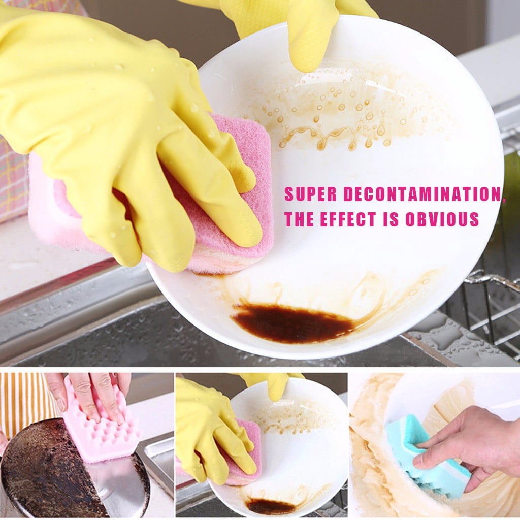 5Pcs Korean Version Small Dishwashing Sponge Cleaning Sponge Wipe