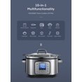 thumbnail image 2 of Slow Cooker, HOUSNAT 10 in 1 Programmable Cooker, 6Qt Stainless Steel, Rice Cooker, Yogurt Maker, Delay Start, Steaming Rack and Glass Lid, Adjustable Temp&Time for Slow Cook with Digital Timer, 2 of 7