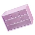 thumbnail image 3 of 3 Layers Desktop Drawer Storage Box 6 Grids Jewelry Beauty Lens Organization Box for Small Items Purple, 3 of 10