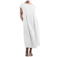 thumbnail image 2 of Meichang Robes en Coton et Lin pour Femmes Grande Taille Robe d'Été Soleil Décontractée Sans Manches Robes Tunique Ample Débardeur Robe de Plage Robes Maxi Fluides avec Poches, 2 of 5