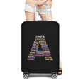 thumbnail image 1 of Stretch Luggage Cover Suitcase Covers Text Letter Printed Travel Accessories Printed Dust Cover 18''-28'' Inch Protective Case 8text A M, 1 of 6