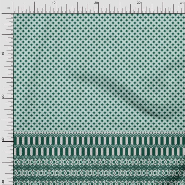Soimoi Cotton Poplin Fabric Geometric Panel Print Fabric by The Yard 56 Inch Wide