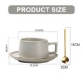 thumbnail image 2 of 220ml ceramic coffee cup set, latte cup, simple ceramic hand-washed coffee cup., 2 of 5