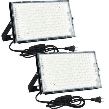 Outdoor LED Spotlight 150W 2pcs, Led Spotlight with Plug, Super Bright 15000LM 6500K Cool White Outdoor Led Spotlight, IP65 Waterproof Security Lighting for Home, Patio, Garage, Terrace