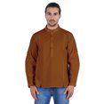 thumbnail image 1 of Atasi Chemise Henley Indienne pour Homme à Manches Longues, Décontractée, Col Mandarin, Courte Kurta, 1 of 7