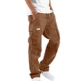 thumbnail image 1 of WRKEKC Cargo Pants for Men Pocket Patch Drawstring Multiple Pockets Straight Leg Work Pants Outdoor Fitness Pants for Active Wear, 1 of 5