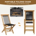 thumbnail image 4 of Gymax 2 Pcs Chaises Pliantes avec Conception Portable à Pliage Rapide Siège en Corde Tressée Porche Patio, 4 of 6