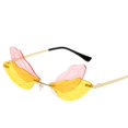thumbnail image 2 of 1 Pce Lunettes de Soleil Rétro Steampunk Personnalisées Sans Monture à Dégradé Transparentes, 2 of 3