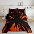 thumbnail image 1 of Erosebridal Orange Stripe Bedding Toddler Comforter Set, Gradient Geometric Ombre Down Comforter, Futuristic Decor, Reversible, 1 of 7