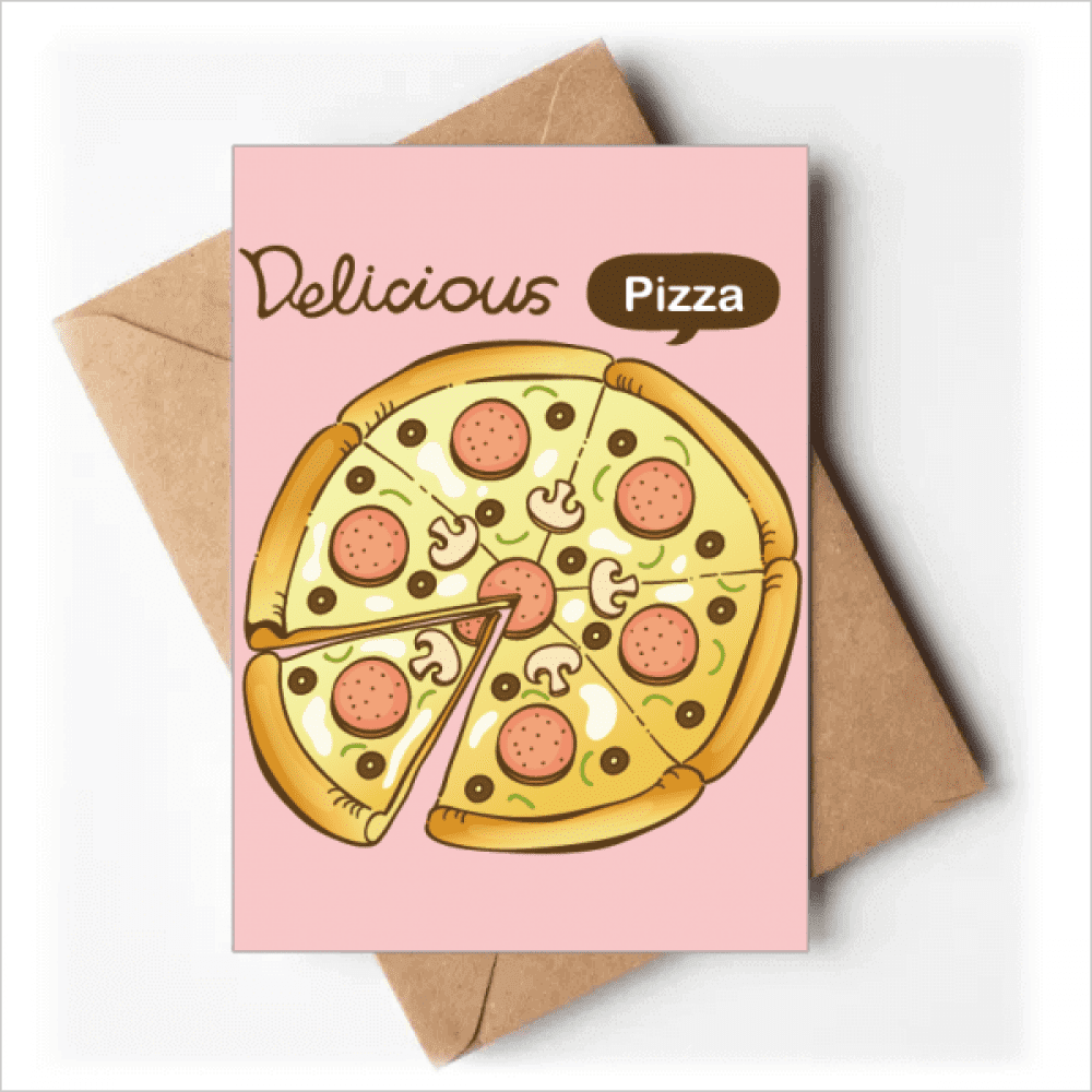 Cartes de Souhaits Saucisse Champignon Pizza Italie Aliments Vous Êtes Invité Invitations