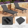 thumbnail image 4 of Costway 2 PCS Outdoor Chaise Lounge Cushion with Hook & Loop Fastener Fixing Straps Patio Gray, 4 of 4