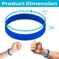 thumbnail image 2 of GOGO 12 PCS Adult Rubber Bracelets, Silicone Wristbands, Party Accessories - Red, 2 of 7