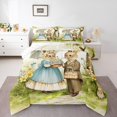 thumbnail image 1 of Erosebridal Easter Rabbit Comforter Sets Queen Size,Floral Eggs Bedding Queen Comforter Set,Kids Room Decorative,Reversible,Ultra Soft,3 Pieces, 1 of 7