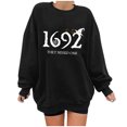 thumbnail image 1 of EGNMCR Chandails à Capuche pour Femmes, Chandails pour Femmes, Chandail d'Halloween Femmes Citrouille Café Chandails Graphiques Mignons Chandails d'Halloween Automne Chandail Col Rond Femmes Blouse, 1 of 6