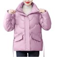 thumbnail image 2 of LSLJS Manteau Chaud pour Femmes avec Poches, Long Manteau d'Hiver à Manches, Parka en Duvet, 2 of 5