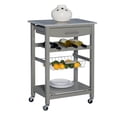 thumbnail image 3 of Riverbay Furniture Transitional Wood/Granite Top Kitchen Island in Gray, 3 of 17
