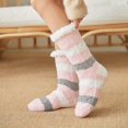 thumbnail image 3 of Womens Winter Stripe Super Soft Warm Cozy Fuzzy Fleece-lined Sock, 3 of 7