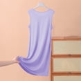 thumbnail image 4 of Ovzne Robes d'Été pour Femmes Robe d'Été pour Femmes Jupe Sans Manches d'Été Robe Mince Ample Décontractée Couleur Unie Robe de Nuit à la Maison Robe de Printemps Liquidation, 4 of 4