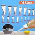 thumbnail image 2 of 14PCS Finisher Caulking Nozzle Kitchen Push Rod Stainless Steel Applicator Tool, 2 of 9