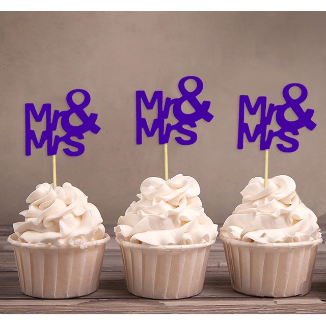 Darling Souvenir Wedding Cupcake Toppers Party Dessert Decorations - Pack Of 20