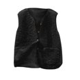 thumbnail image 1 of FAIWAD Womens Fleece Vest Fall Winter Warm Sleeveless Button Down Waistcoat Solid Color Loose Vest Coat, 1 of 7
