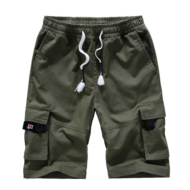 Plus Size Summer Tops Mens Plus Size Cargo Shorts Multi-Pockets Relaxed Summer Beach Shorts Pants Plus Size Summer Clothes Mens Cargo Shorts Elastic Waist Plus Size Cargo Pants