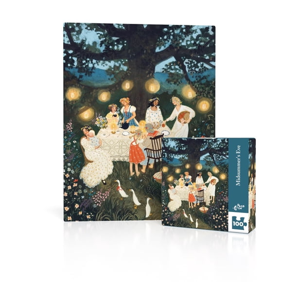 New York Puzzle Company - Loré Pemberton Midsummer's Eve Mini - 100 Piece Jigsaw Puzzle for Family Game Nights by Loré Pemberton
