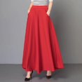 thumbnail image 2 of MYG Jupe Plissée Décontractée Taille Haute A-Ligne Grande Balançoire Grande Taille, 2 of 9