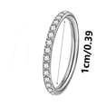 thumbnail image 2 of EGNMCR Titanium Nose Rings, Hoops Septum Rings Hinged Segment Ring Lip Ear Piercing Earrings For Cartilage Tragus Conch Lobe Inner Diameter（sliver） Nose ring, 2 of 2