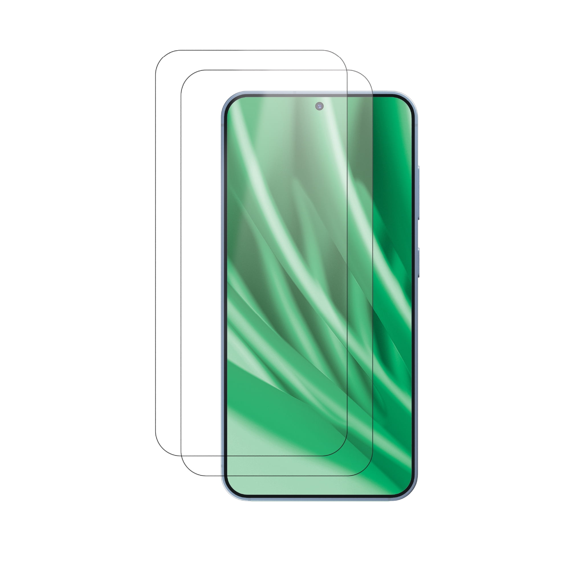 onn 2-Pack Tempered Glass Screen Protectors for Samsung Galaxy S25 FE, Standard Drop & Scratch Protection, Includes Easy Application Frame