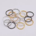thumbnail image 3 of KAKOWELY 100PCS DIY Jewelry Accessories Embossing Jump Ring Delicate Embossing Ring Single Twisted Lines Loop Ring Buckle Ring Jewelry Connecting Ring for Jewelry Making (KC Golden), 3 of 5