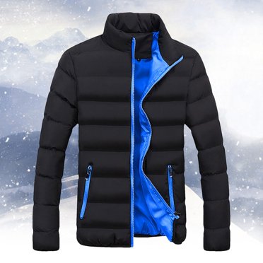 EGNMCR Jackets for Men Men Winter Warm Thick Bubble Coat Casual Jacket Outerwear
