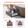 thumbnail image 2 of VEVOR Hot Tub Steps, 2-Step Spa Outdoor Stairs, Heavy Duty 25 inch Wide HIPS Above-Ground/Inflatable Pool Ladder with 600 lbs Weight Capacity, Multi-Use for Porch, Patio, Deck, Campers, Graphite Gray, 2 of 9