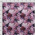 thumbnail image 4 of oneOone Polyester Spandex Maroon Fabric Floral Craft Projects Decor Fabric Printed By The Yard 56 Inch Wide-RK, 4 of 4