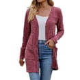 thumbnail image 1 of Yuyuzo Women's Cardigan 2025 Fall Casual Button down Sweaters Open Front Ribbed Knit Sweater Coat with Pockets, 1 of 5