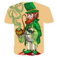 thumbnail image 3 of Chemises à Manches Courtes pour Hommes T-Shirt Décontracté à Manches Courtes Imprimé Jour de la Saint-Patrick Col Rond Chandail Blouse, 3 of 8