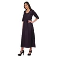 thumbnail image 2 of Moomaya Kurtis Indiennes pour Femmes Unies à Encolure Dégagée Manches 3/4 Blouse Longue, 2 of 5