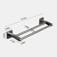 thumbnail image 3 of Cagogo Double Towel Rack, 16 Inch 304 Stainless Steel Towel Bar, Brushed Nickel Bathroom Towel Holder, Wall Mounted Towel Rail, Space Saving Double Layer Towel Rack for Bathroom and Shower, Alloy, 3 of 8