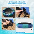 thumbnail image 4 of Goplus Trampoline Aquatique Gonflable de 15 Pi avec Coussinet Anti-Éclaboussures Bleu et Vert, 4 of 9
