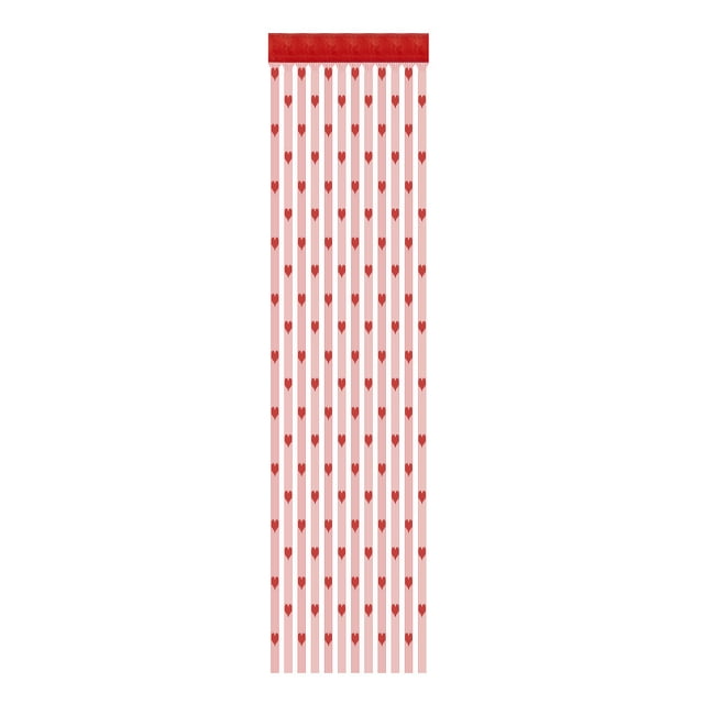 Binwennn Rideau de Douche Lumières 8 Pieds Rideaux Rideaux Assombrissants Porte Fenêtre Séparateur Corde 50x2 00cm Rideau Rideau Voilage Cœur Maison