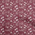 thumbnail image 1 of oneOone Rayon Maroon Fabric Beach Sewing Craft Projects Fabric Prints By Yard 56 Inch Wide, 1 of 4