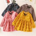 thumbnail image 4 of Qudderr Robe Princesse pour Filles Bébé Printemps Automne Robe à Lacets Florale en Coton pour 1-12 Ans, 4 of 9