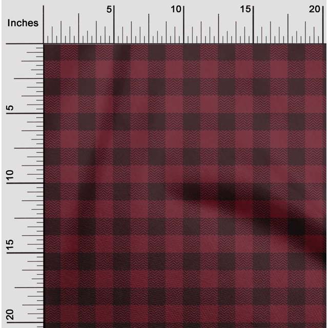 oneOone Cotton Silk Red Fabric Gingham Check Sewing Craft Projects Fabric Prints By Yard 42 Inch Wide